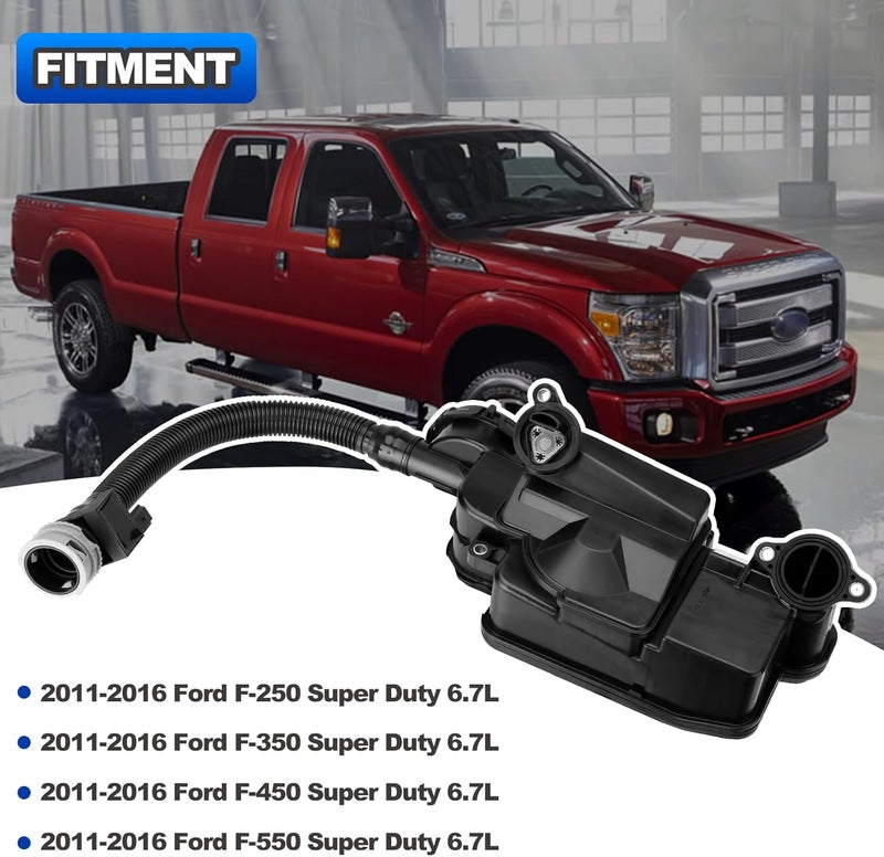 AUTOBABA DC3Z6A785C Oil Separator Assembly Compatible with 2011 2012 2013 2014 2015 2016 Ford F250 F350 F450 F550 Super Duty 6.7L Powerstroke Diesel PCV CCV Vent Valve Engine Crankcase Replace# DC3Z-6A785-C - Image 3